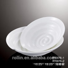 Snail linha tigela, tigela de porcelana branca, tigela de cerâmica redondo